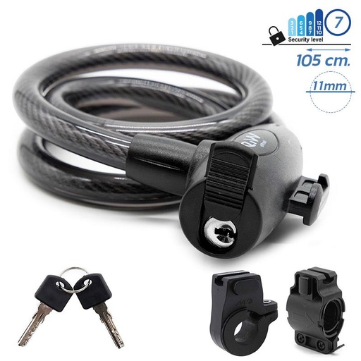 [ACA-002] Candado de cable con llave [Ewheel] -105cm
